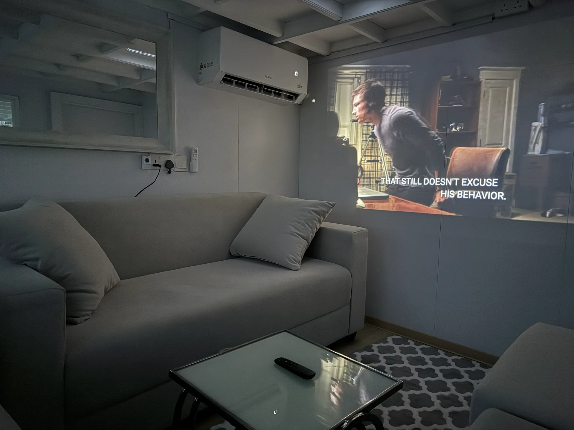 Movie theatre experience onboard